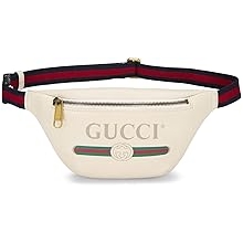 Pre-loved White Leather Logo Belt Bag Small, White