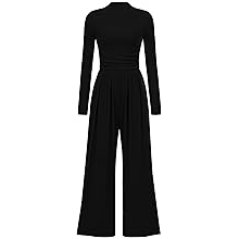 Jumpsuits for Women Dressy Fall Fashion Clothing 2026 Long Sleeve Mock Neck Date Night Rompers Business Outfits