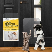 PROTECTO Door Protector from Dog Scratching, Cat Dog Scratch Door Protector, 18x12 Dog Door Scratch Protector for Indoors Outdoors, Easy Installation on Window Wall, Glass Door, Screen Door