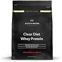 Protein Works - Clear Diet Whey Protein Isolate Powder, Mixed Berry Burst, 20 Shakes, Refreshing High Protein Drink, 500g