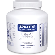 Enkapsulasi Tulen Ester-C & Flavonoid - Suplemen Vitamin C untuk Antioksidan - Sokongan Imun & Vaskular dengan Kalsium & Rutin - Lembut pada Pencernaan - Vegan & Bukan GMO - 180 Kapsul