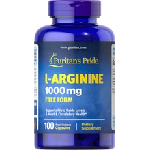كبسولات Puritan & # 39 ؛ s Pride L-arginine 1000 Mg ، 100 Count ، White ، 4332490165