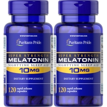 Puritan&amp;#39;s Pride Super Strength Rapid Release Capsules Melatonin 120 Count Pack of 2Packaging may vary