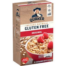 Quaker Instant Oatmeal, Gluten Free Original, Breakfast Cereal, 10 Packets