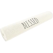 Rae Dunn Yoga Mat - High Density Foam Exercise and Fitness Mat for Workout or Stretching - Dual Sided Non Slip Cushion Grip - Portable, Travel Friendly - Use at Home, Gym, Yoga Studio, Pilates