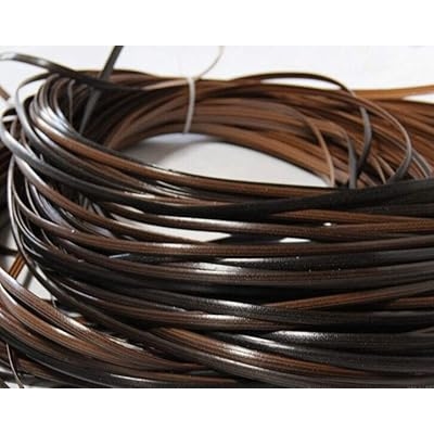 Rattan Repair Material, Synthetic Wicker Furniture Fixing Kit Gradient Coffee Brown Flat Plastic Woven Material, Suitable for Residential Rattan Furniture and Garden Chairs