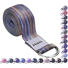 RDX 8ft Yoga Strap with D-Ring Buckle, Durable Polyester Cotton Adjustable Belts for Stretching Pilates Dance Gymnastics Fitness Holding Poses Flexibility Physical Therapy, Home Gym Exercise Workout