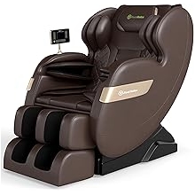 Real Relax 2025 Full Body Massage Chair of Dual-core S Track,Shiatsu Massage Recliner of Zero Gravity with APP and LCD Control,Bluetooth,Home or Office Use,Brown