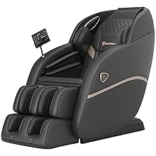 Real Relax 3D Massage Chair Full Body SL-Track, Zero Gravity Recliner with 16 Massage Modes, Body Scan, Foot Rollers, Bluetooth, Favor-22 Black