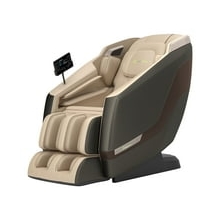 Real Relax Full Body Massage Chair, S Track Zero Gravity Shiatsu Massage Recliner Chair, Brown