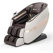 Real Relax Massage Chair, SL Track Full Body Zero Gravity Massage Chair Recliner with 18 Modes Yoga Stretch Blurtooth Heating APP Control, Favor 09 Brown