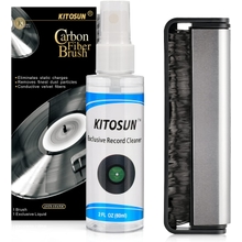 Record Cleaning Kit Kitosun Record Cleaner Fluid 30ml and Anti-Static Carbon Fiber Record Brush Set Perfect Solution to Keep Great Sounding for LP Vinyl Records