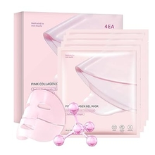 Redcool Pink Collagen Jelly Gel Sleeping Mask, Overnight Face Mask for Glass Glow Skin Hydrating Firming Elasticity, Deep Moisture Barrier Care, Cooling Refreshing Korean Skincare, 28g x 4pcs