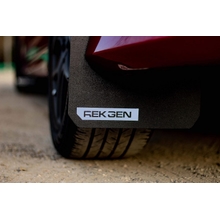 Rek Gen Rally Mud Flaps Compatible with Ford Focus 2012-2018 Gray Logo