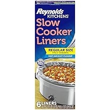 Reynolds Kitchens Slow Cooker Liners, Regular (Fits 3-8 Quarts), 6 Count
