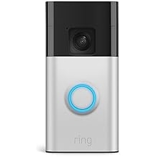 Ring Battery Doorbell (newest model), Home or business security with Head-to-Toe video, Live View with Two-Way Talk, and Motion Detection & Alerts, Satin Nickel