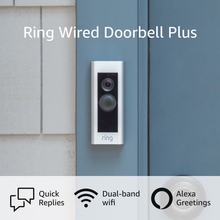 Ring Wired Doorbell Plus Video Doorbell Pro &ndash; Upgraded, with added security features and a sleek design existing doorbell wiring required