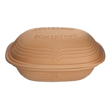 Romertopf by Reston Lloyd Modern Series Natural Glazed Clay Cooker, 4.1-Quart, Large