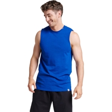 Russell Athletic Men&amp;#39;s Cotton Performance Sleeveless Muscle T-Shirt,Royal,-Large