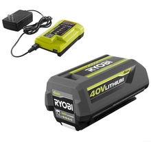 Ryobi 40V Battery and Charger Kit 4.0 Ah Lithium-Ion Battery Set OEM OP4040  OP403A