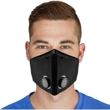 RZ Mask M2 Mesh Air Filtration Face Protection Dust Mask with 99.9% Effective Carbon Filters for Woodworking, Construction, Large, 1 pack, Black