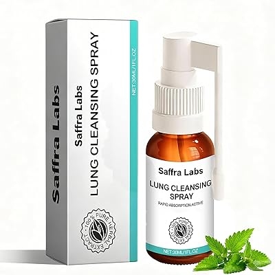 Saffra Labs Lung Cleansing Spray,Lung Cleanse Mist,Herbal Lung Cleanse Mist, Powerful Lung Support & Cleanse & Respiratory 1PCS