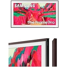 SAMSUNG 65-Inch The Frame Pro LS03FW 4K Neo QLED Mini LED Smart TV 2025 Model with Modern Brown Customizable Bezel Bundle