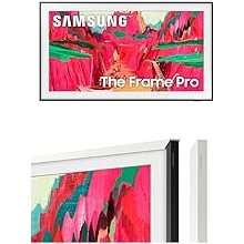 SAMSUNG 75-Inch The Frame Pro LS03FW 4K Neo QLED Mini LED Smart TV 2025 Model with Modern White Customizable Bezel Bundle