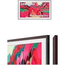 SAMSUNG 85-Inch The Frame Pro LS03FW 4K Neo QLED Mini LED Smart TV 2025 Model with Modern Brown Customizable Bezel Bundle