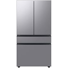 Samsung Bespoke 23 cu. ft. 4-Door French Door Smart Refrigerator with Beverage Center in Stainless Steel, Counter Depth