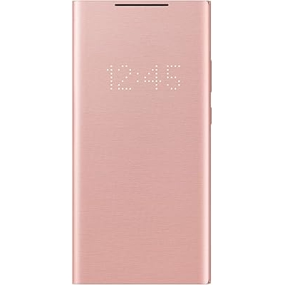 Samsung Galaxy Note20 Ultra 5G Case, LED Flip Wallet Cover - Brown US Version EF-NN985PAEGUS