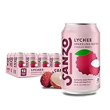 Sanzo Flavored Sparkling Water - Tropical Berry Seltzer Lychee - Low Calorie Low Sugar - Craft Asian Drinks - Vegan Gluten Free Carbonated Flavored Water - Fizzy Healthy Drinks - 12oz, 12 Pack