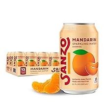 Sanzo Flavored Sparkling Water - Mandarin Orange Seltzer - Low Calorie Low Sugar - Craft Asian Drinks - Vegan Gluten Free Carbonated Flavored Water - Fizzy Healthy Drinks - 12oz, 12 Pack