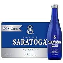 Saratoga Natural Spring Water - 12 oz. Non-Carbonated, Pack of 24