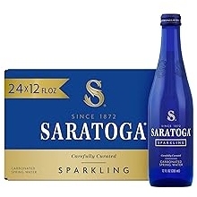 Saratoga Sparkling Spring Water - 12 oz. Carbonated, Pack of 24