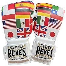 CLETO REYES Training Gloves with Premium Synthetic Leather Strap & Attached Thumb and Hook & Loop Closure, 12oz, Global Punch