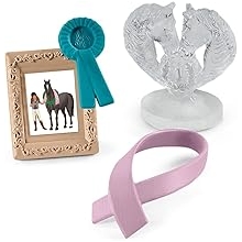 Schleich Horse Club ، ألعاب الخيل للفتيات والفتيان ، مجموعة ملحقات البطولة مع الكأس والشرائط ، الأعمار 5 +   