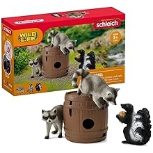 Schleich Wild Life ، 5 قطع مسرحية ، ألعاب حيوانات للبنين والبنات 3-8 سنوات ، Nutty Mischief ، الأعمار 3 +