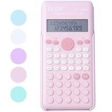 Scientific Calculators for Students, 240 Functions 2-Line Standard Scientific Calculator, Cute School Office Supplies,Math Calculator for School Pink