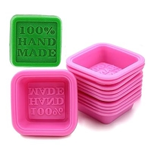 SCStyle (10-Pack) Soap Molds - 100% Handmade Square Silicon - Sapone