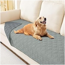 hyha Waterproof Dog Bed Blanket, Soft Pet Blankets, Waterproof Couch Cover for Dogs, Reversible Sofa Covers Washable for Furniture (30x70 Inch, Grey/Dark Grey)