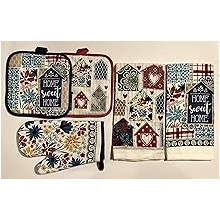 True Living 5 Piece Kitchen Towel Set Home Sweet Home