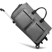 أكياس ملابس seyfocnia المتداول ، حقيبة الملابس مع عجلات السفر حقيبة الملابس مع حجرة الأحذية حقيبة دافل المتداول مع عجلات