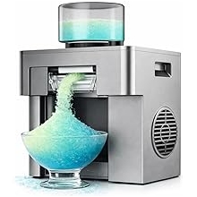 Shaved Ice Machine, 60s Fast Slushie &amp; Snow Cone Maker for Home, No Pre-Freezing, 15 Textures, All-Drink Compatible, 50dB Quiet, One-Touch Self-Cleaning, Compact for Parties &amp; RVs