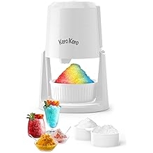 Professional Shaved Ice Machine: RX03 Electric Snow Cone Maker &amp; ICEE Machine for Home, 60W Power, 120V Universal Voltage, Create Fluffy Ice Snow Cones, Slushies and Frozen Treats-White