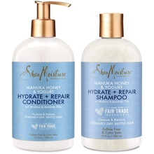 SheaMoisture Hydrate & Repair Conditioner للشعر التالف Manuka Honey & Yogurt Shea Butter Shampoo and Conditioner 13 Fl.oz