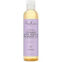 SheaMoisture Bath, Body and Massage Oil Lavender Wild Orchid Calming Moisturizer for Sensitive Skin 8 oz