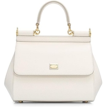 Sicily Logo Leather Top Handle Bag