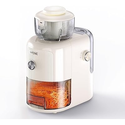 Electric Cheese Grater, Salad Maker With 4 Replaceable Stainless Shapes of Blades, Easy to Clean Electric Slicer Shredder, Electric Salad Machine for Fruits, Vegetables, Cheeses