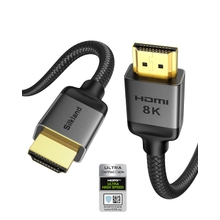 Silkland 10K 8K HDMI 2.1 Cable Certified, [4K@120Hz 144Hz, 8K@60Hz, 2K@240Hz] Ultra High Speed HDMI&reg; Cable 48Gbps Upgrade Braided,HDR, eARC, HDCP 2.3, Compatible for XboxPS5PS4Roku TV-6.6ft
